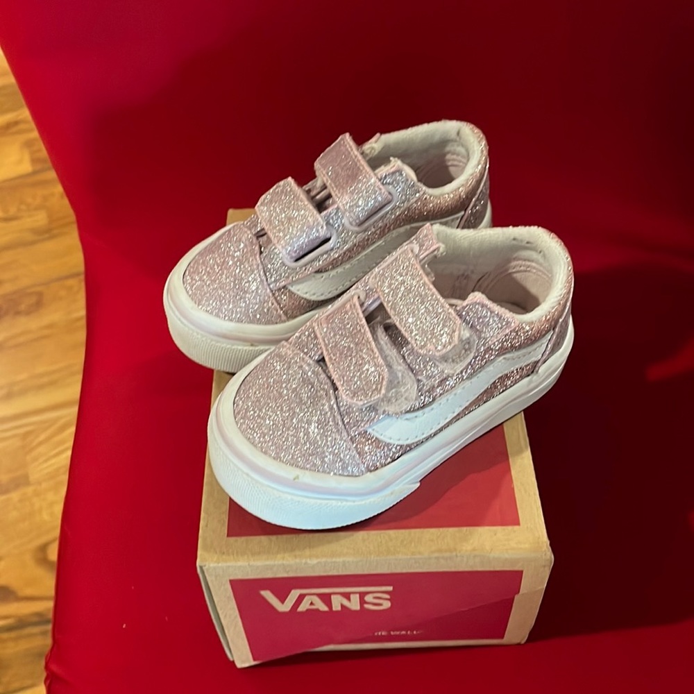 Toddler Vans lavender glitter